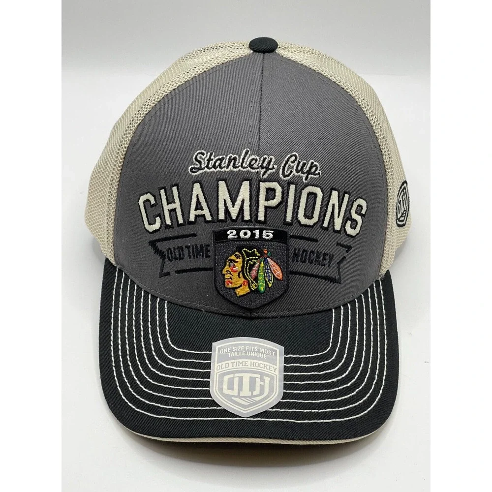 NWOT Chicago Blackhawks Old Time Hockey 2015 Stanley Cup Champs Hat Cap SnapBack
